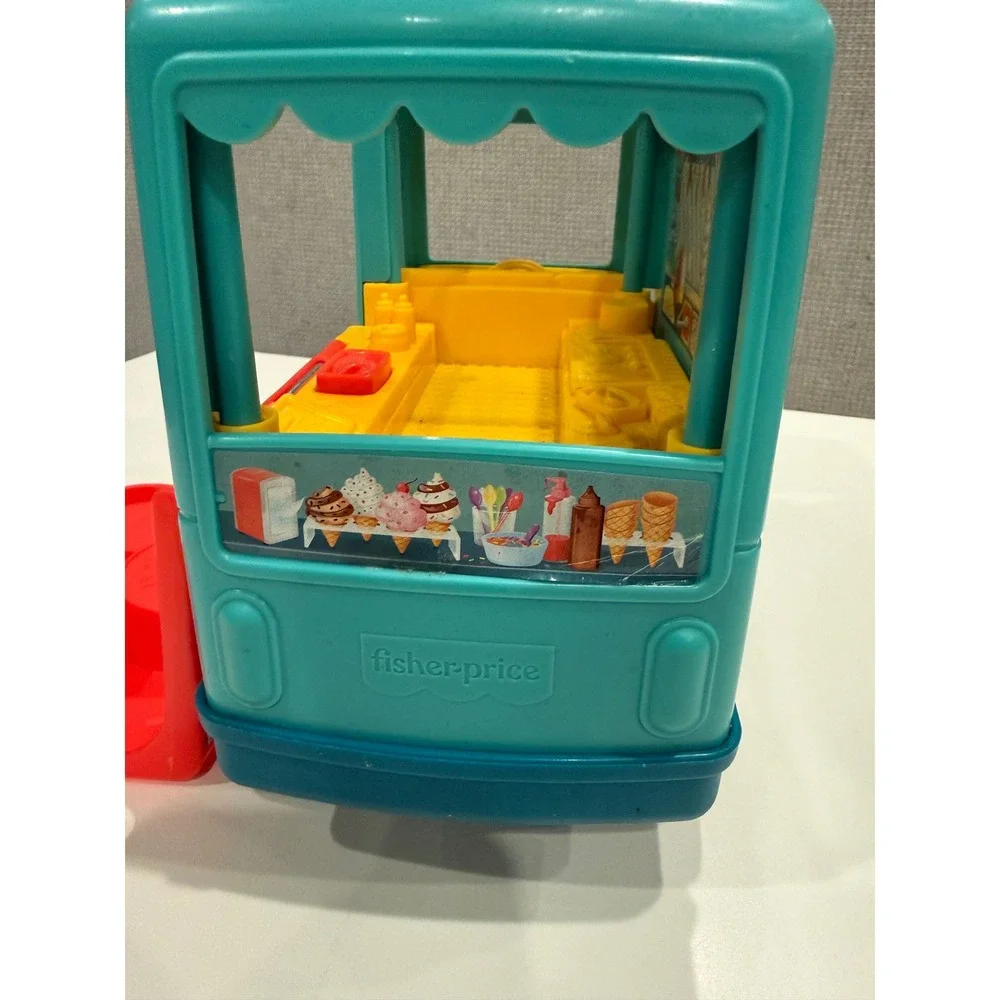 Fisher-Price Little People Serve It Up Taco Truck Teal‎ Food Truck WORKS